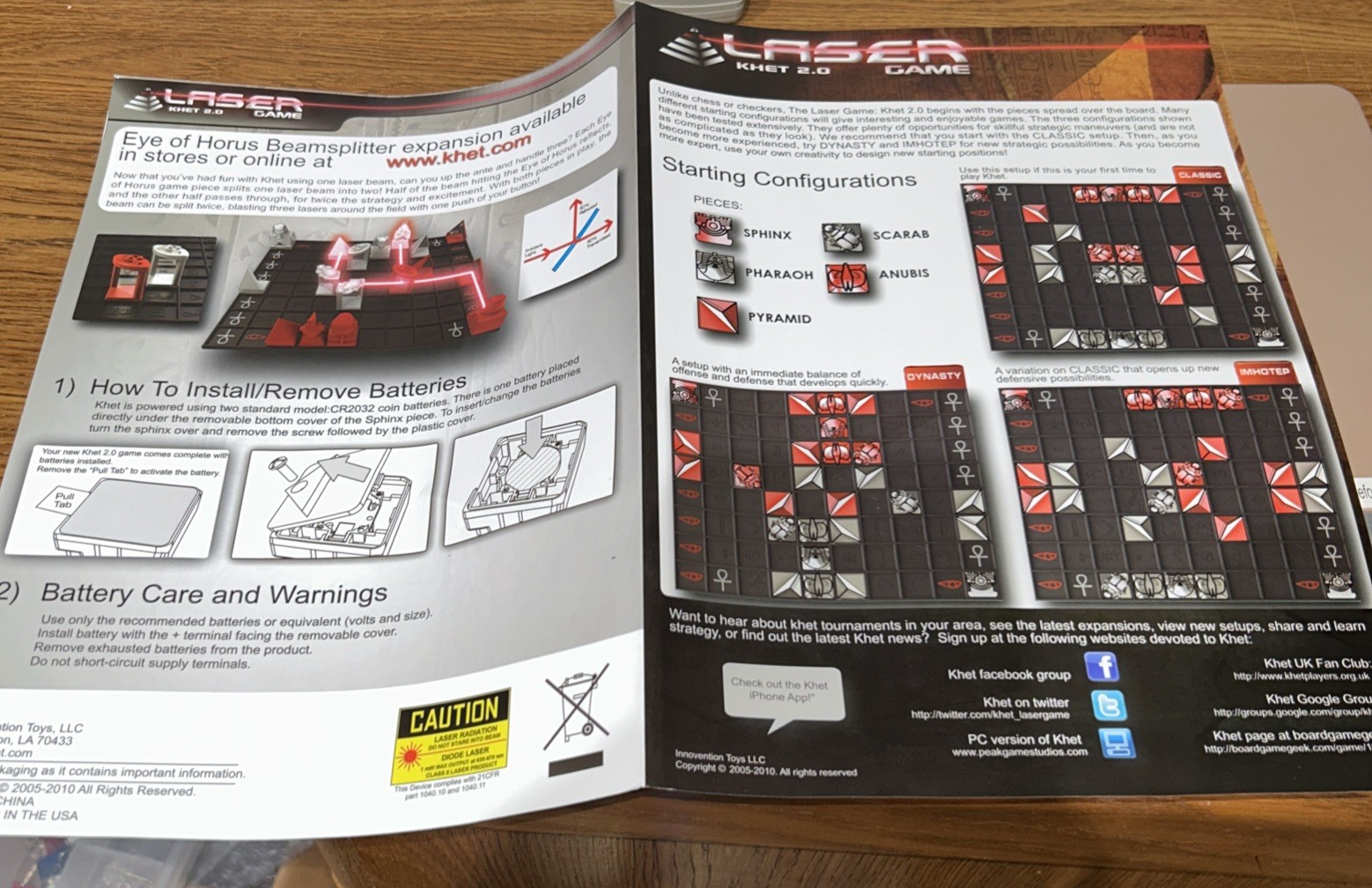 Laser Board Game Khet 2.0 Strategy For Parts Or Repair Complete Used