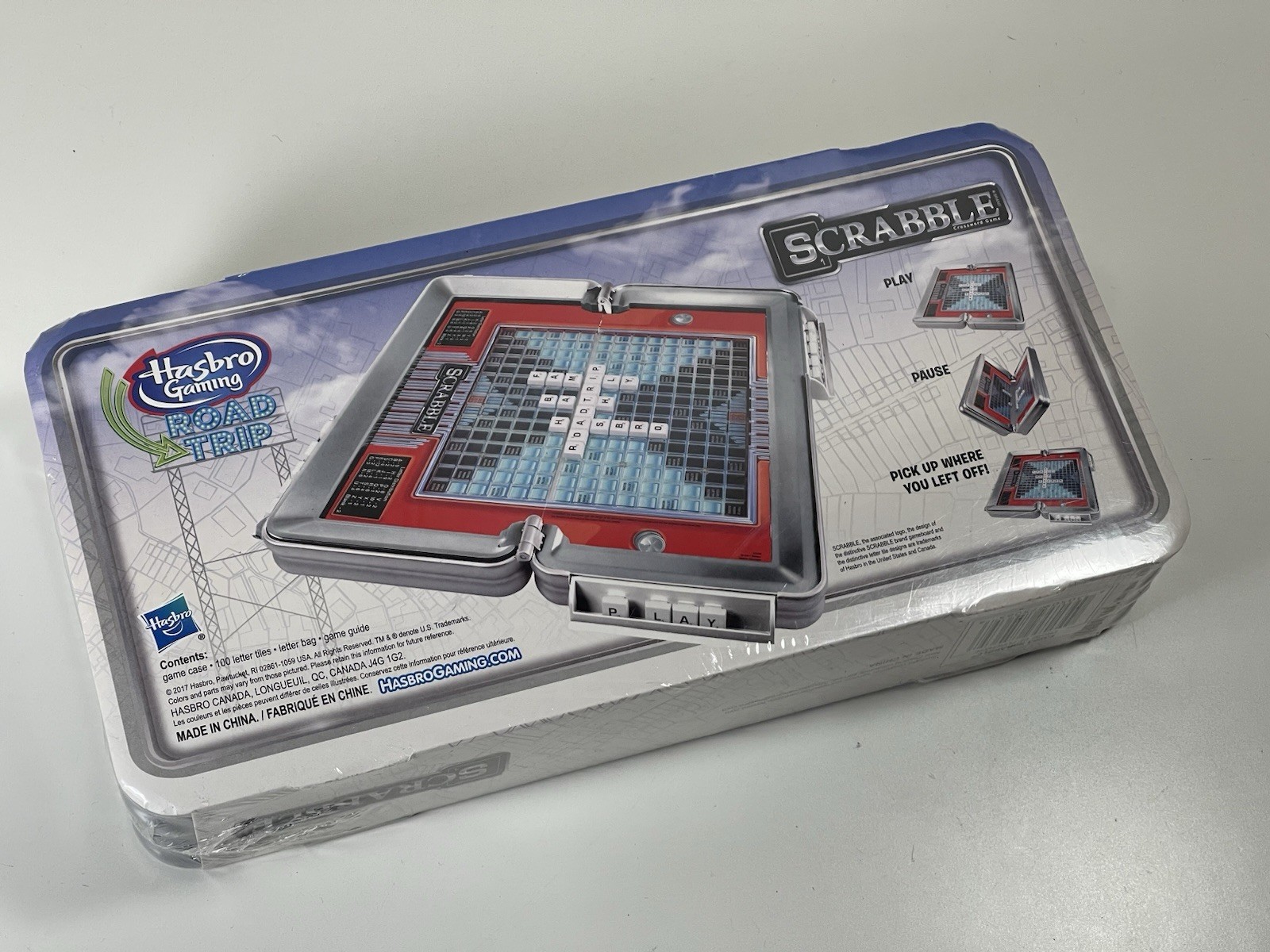 Hasbro Scrabble Gaming Road Trip for Travel, Lock in Place Parts – NEW & SEALED