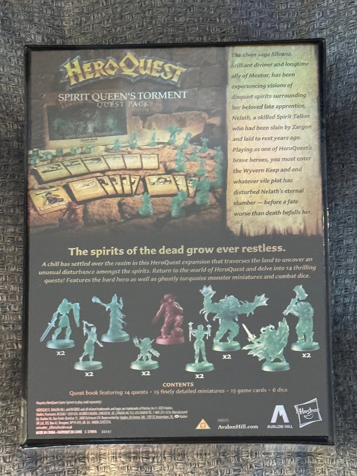 HeroQuest Spirit Queen’s Torment Quest Pack Expansion Avalon Hill NEW
