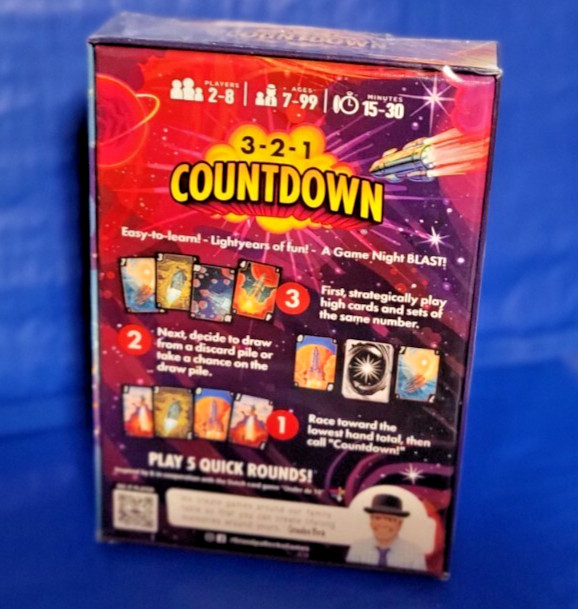 obo 3-2-1 Countdown Card Game – retro space card shedding