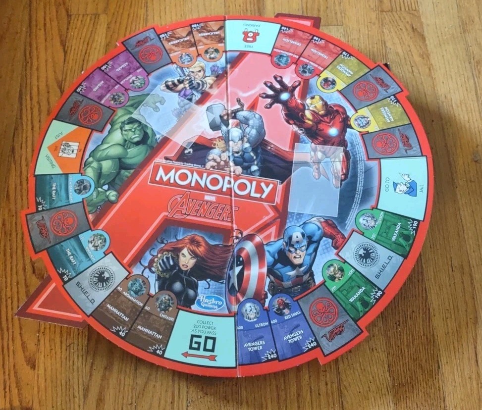 Marvel The Avengers Monopoly Board Game COMPLETE! USAopoly