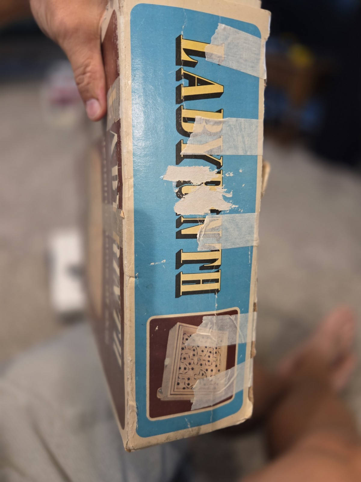 Vintage Labyrinth Wooden Marble Tilting Maze Puzzle Game Roll-A-Maze