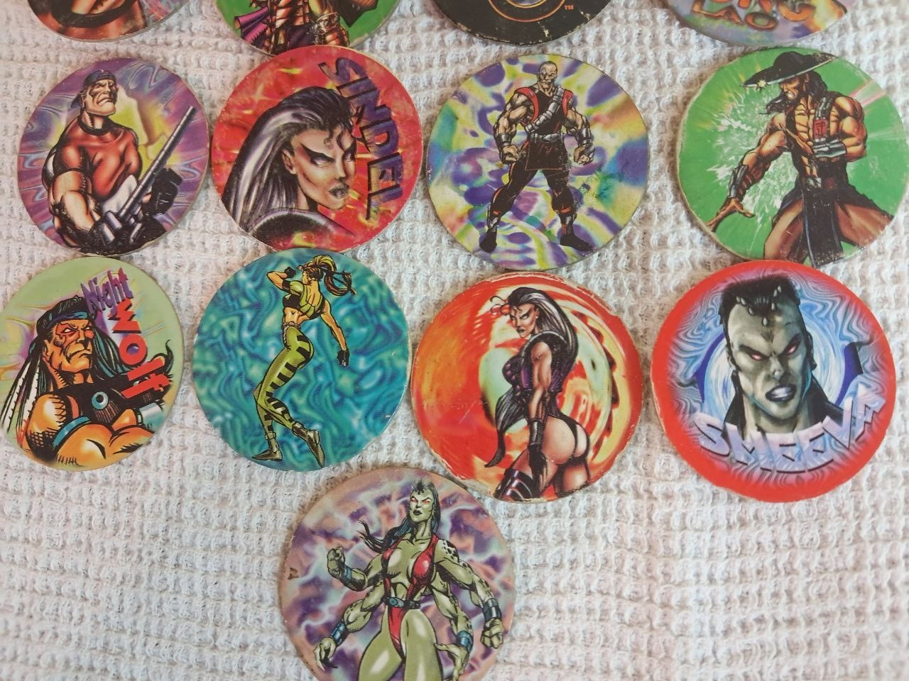 1995 Mortal Kombat Dunkin Super Cap Tazos Caps Chip Chips Vintage
