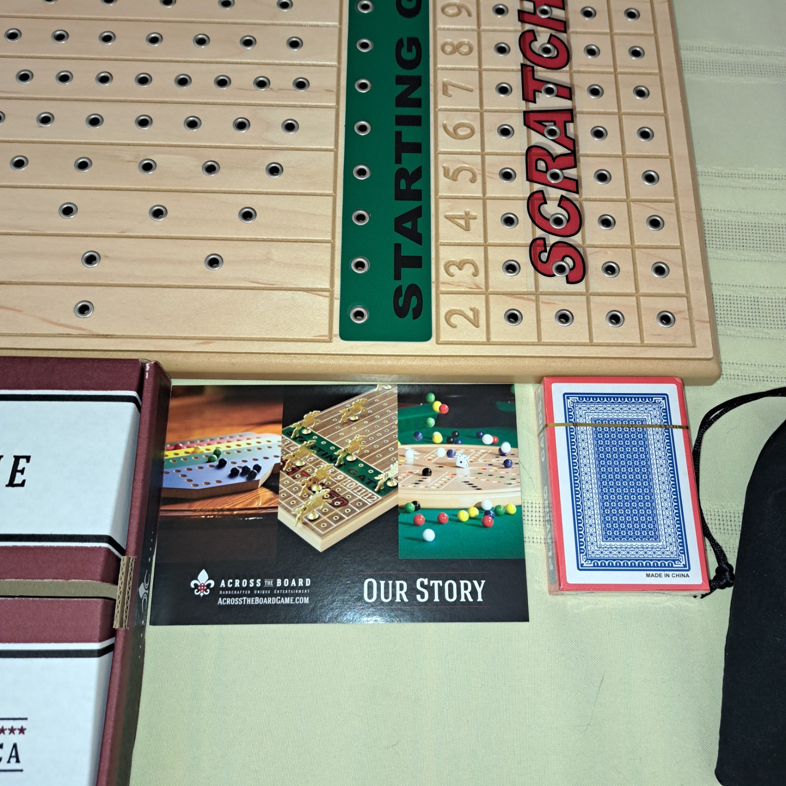 Across The Board Horse Racing Horseracing Game Handcrafted Wood Board, 2007, NIB