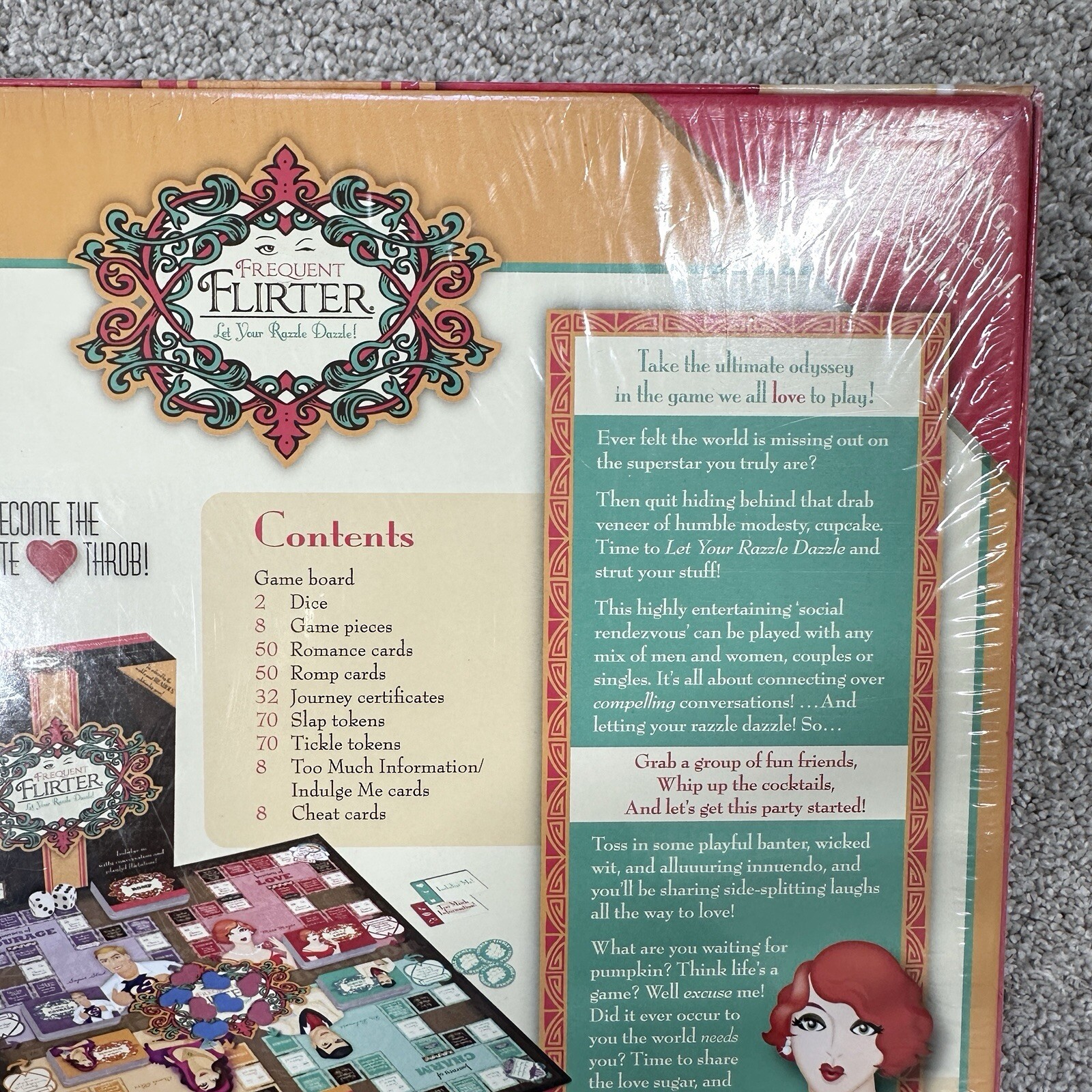 Frequent Flirter Let Your Razzle Dazzle Board Game New in Box Sealed