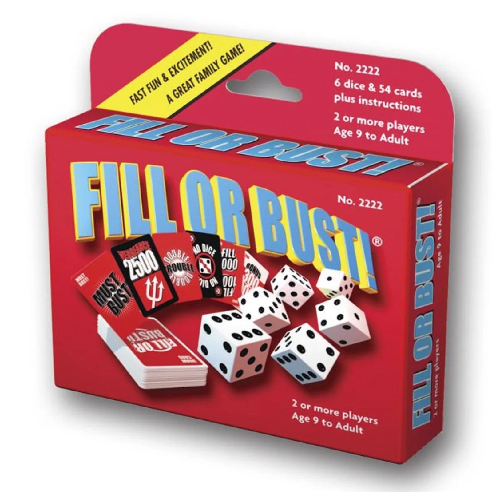 Fill Or Bust Dice Card Game – Bowman Games – Fun Family Party Night – Gift