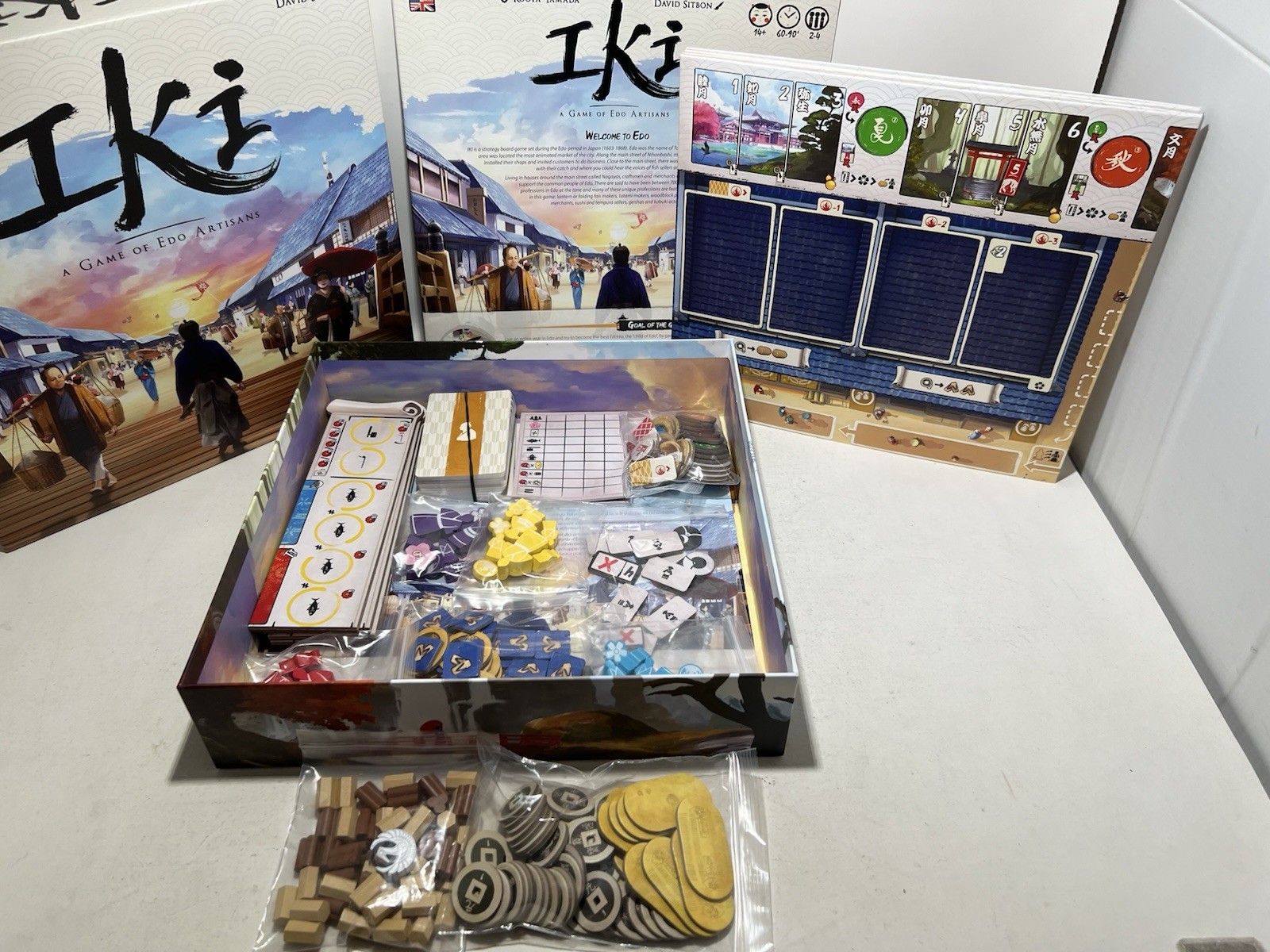 Iki: A Game Of Edo Artisans Board Game by Sorry We Are French – 100% Complete