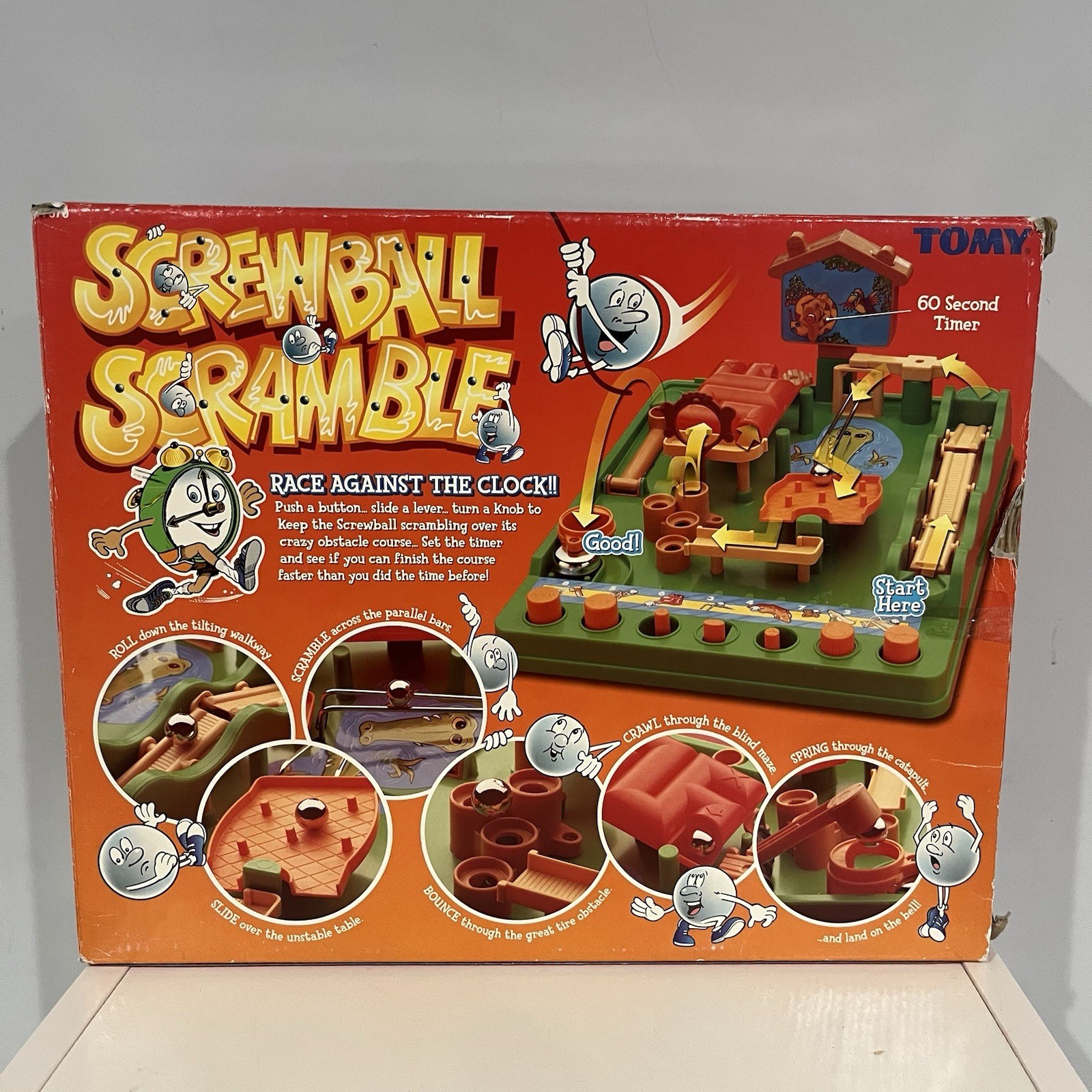 VINTAGE Screwball Scramble Game Tomy Toy Missing Some Parts