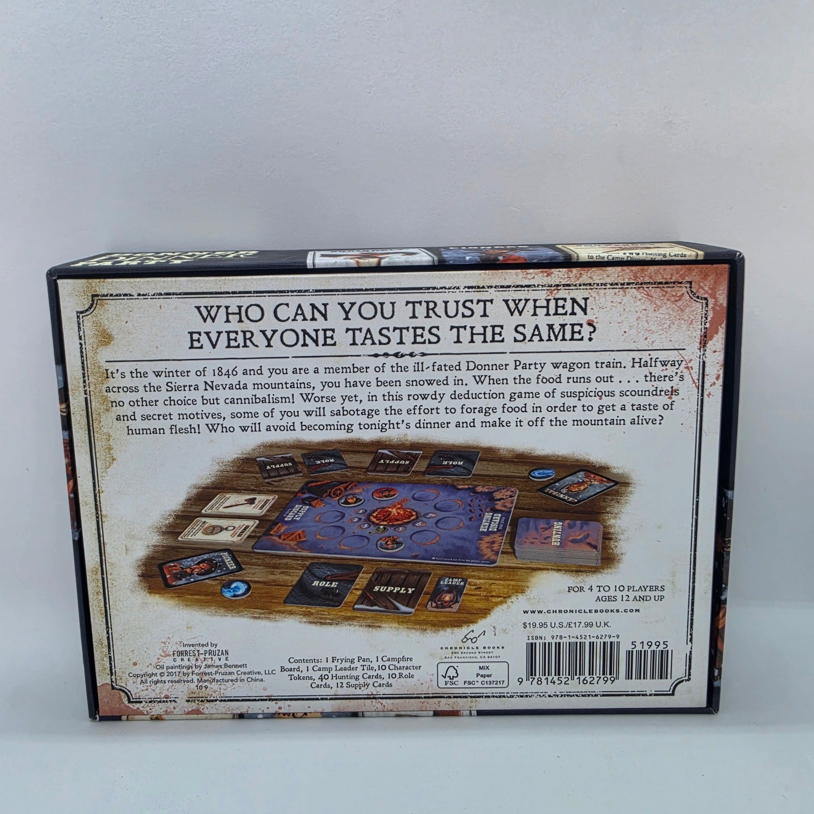 Donner Dinner Party Board Game Chronicle Books Social Deduction 4-10 Players