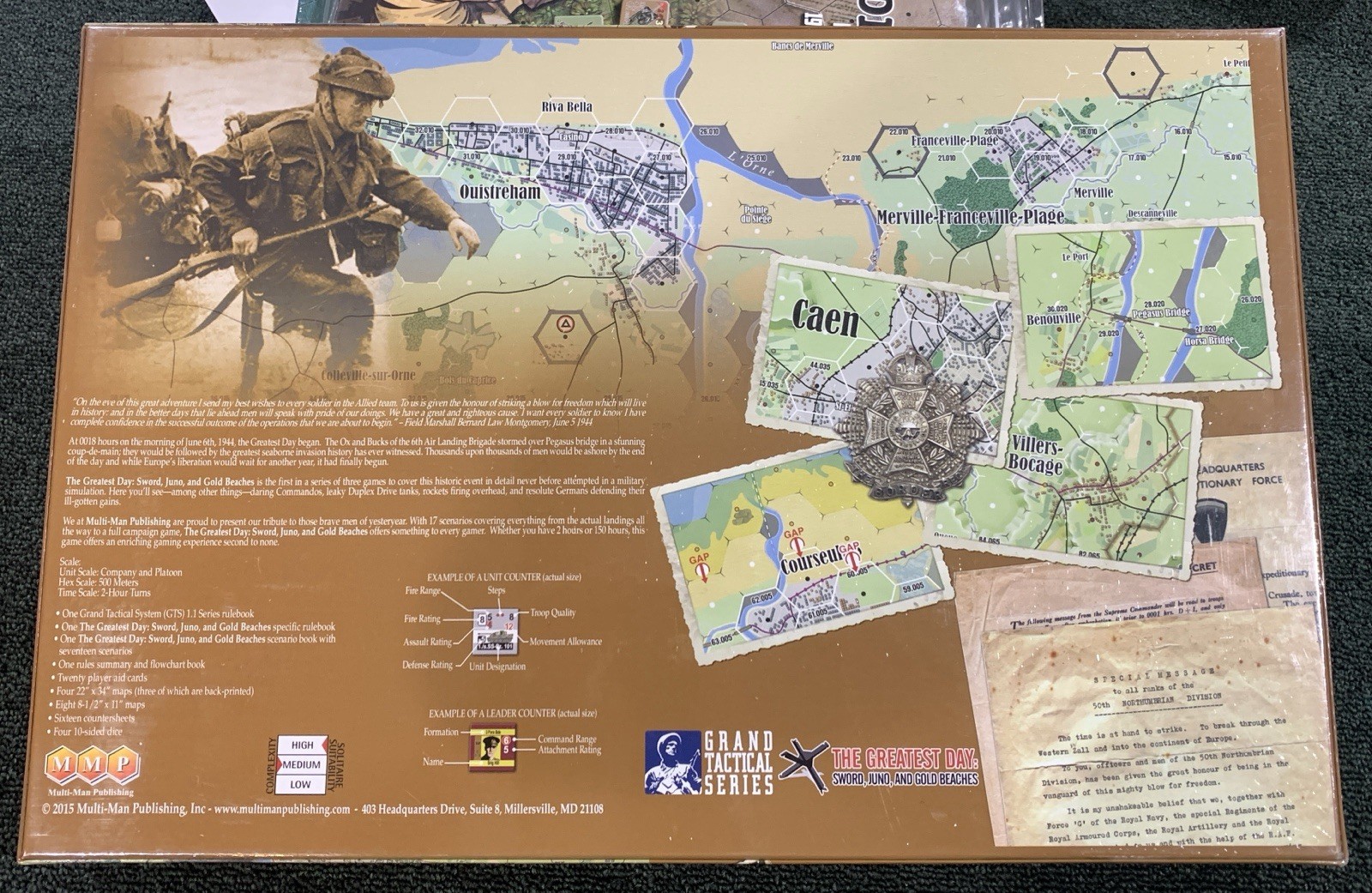 Multi-Man Publishing The Greatest Day Sword Juno Gold Beaches GTS 2015