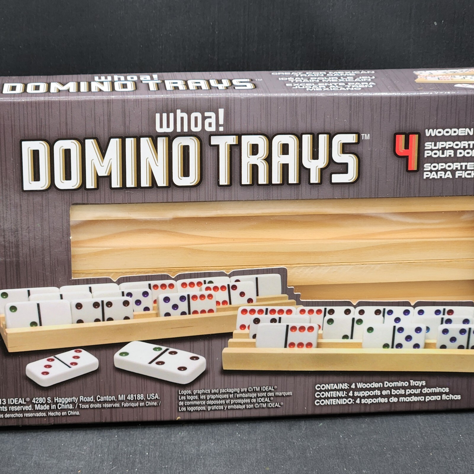 Ideal Solid Wood Domino Trays 4 Trays 2013 No Dominos