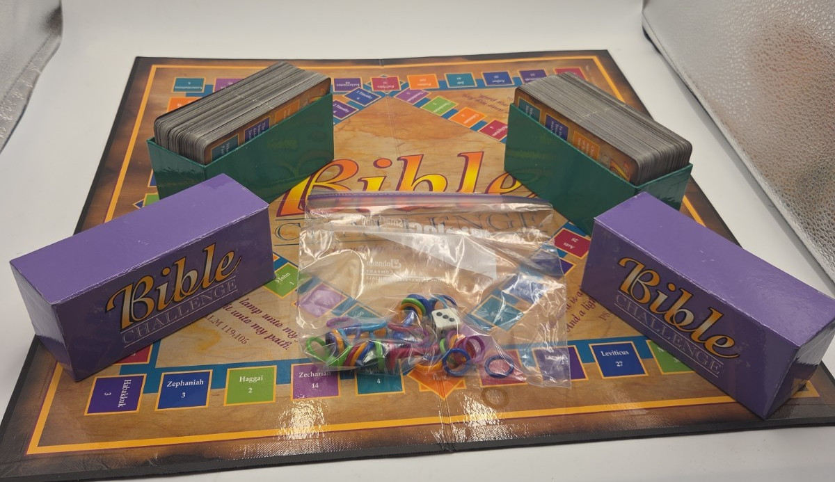 Vintage 1997 Bible Challenge Trivia Board Game FaithKidz Complete Christian