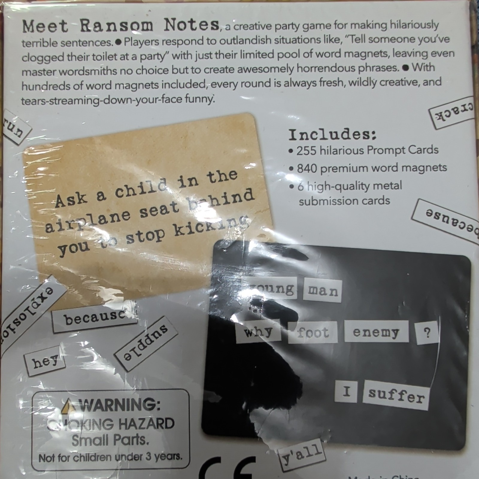 Ransom Notes Game – Complete – Charty Party 2023 Word Magnets