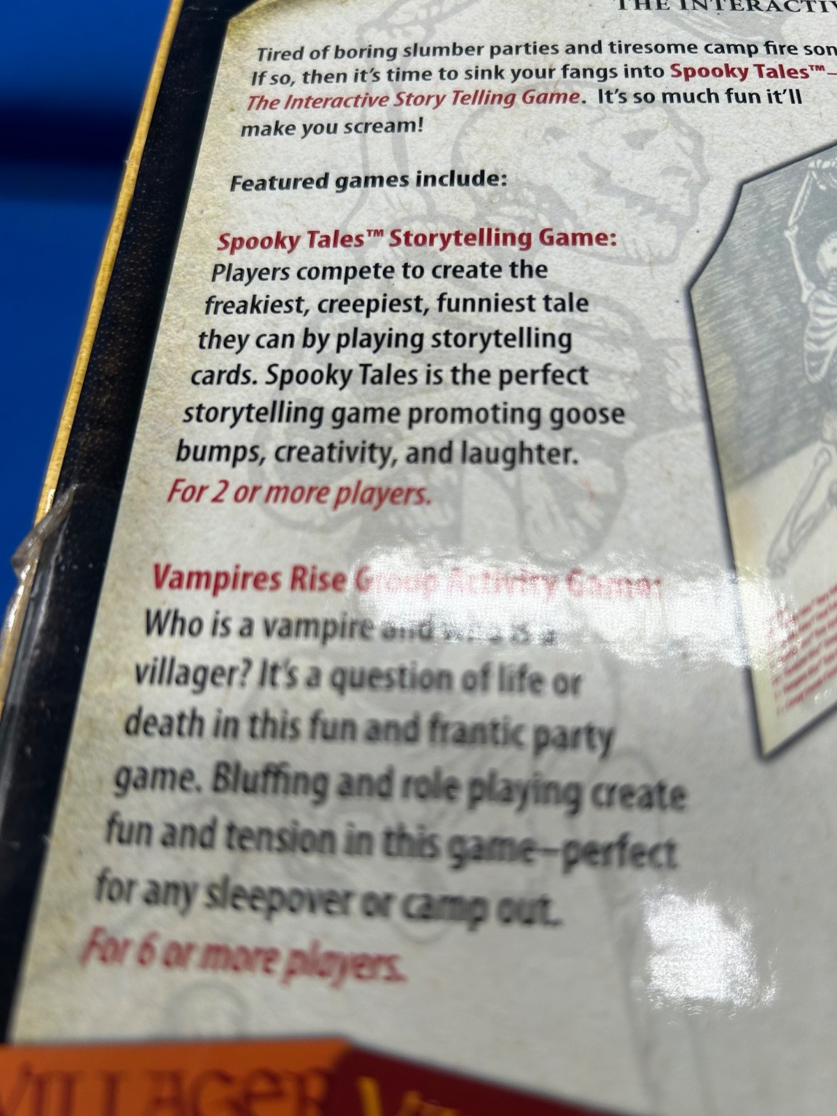 Spooky Tales interactive storytelling card game, complete and lots of fun