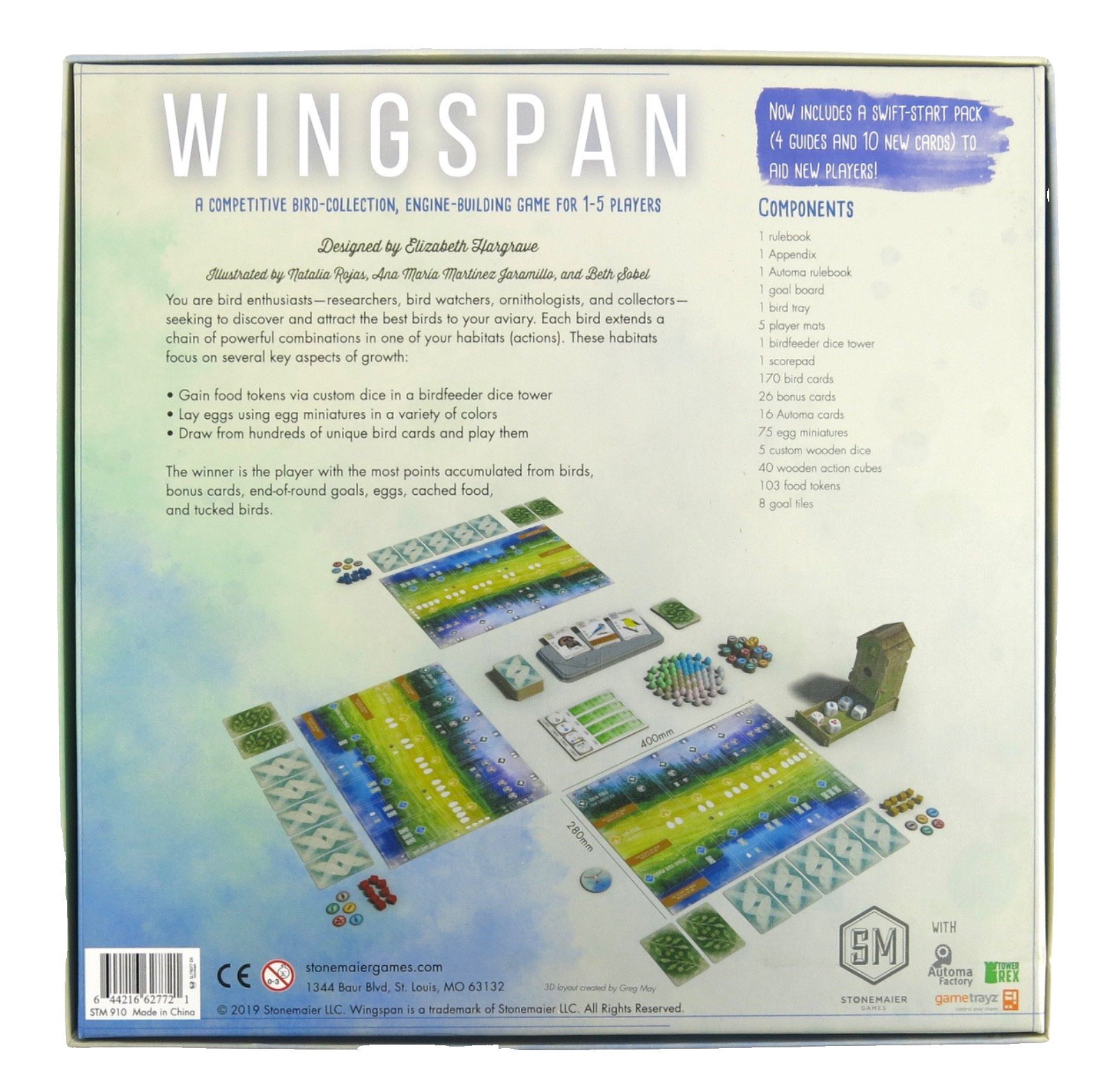 Wingspan Board Game + European Expansion by Stonemaier Games