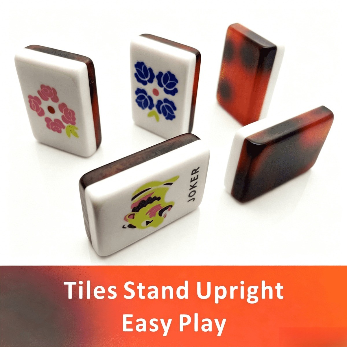 Tortoiseshell Double Layer Acrylic American Mahjong Tiles 160-Piece USA Standard