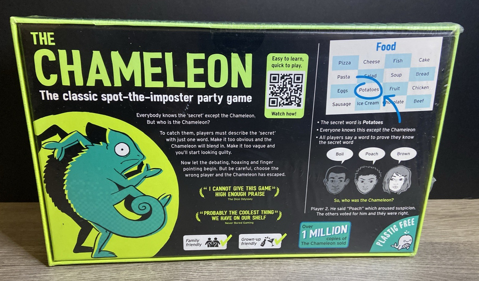 Big Potato The Chameleon Party Game – Family Fun Imposter Liar Lying Social