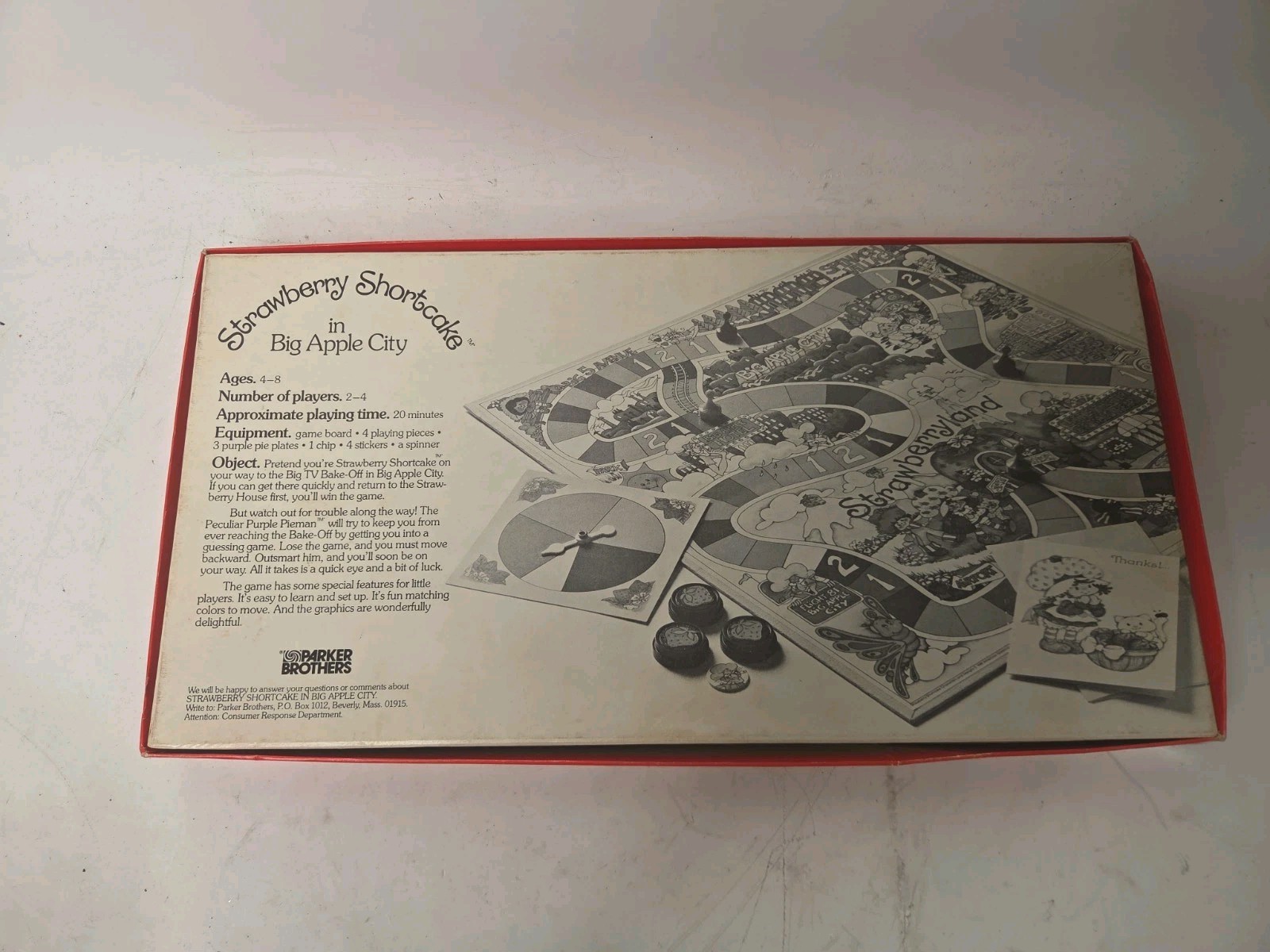1981 Parker Brothers STRAWBERRY SHORTCAKE in BIG APPLE CITY Board Game Complete