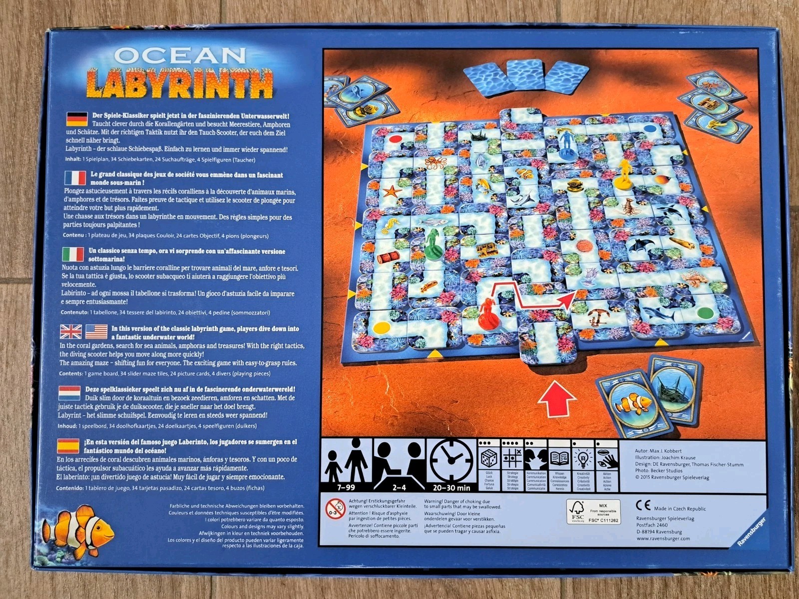 26652 Ravensburger Game 2015 – Ocean Maze Complete Ages 7 and Up Rare Like NEW