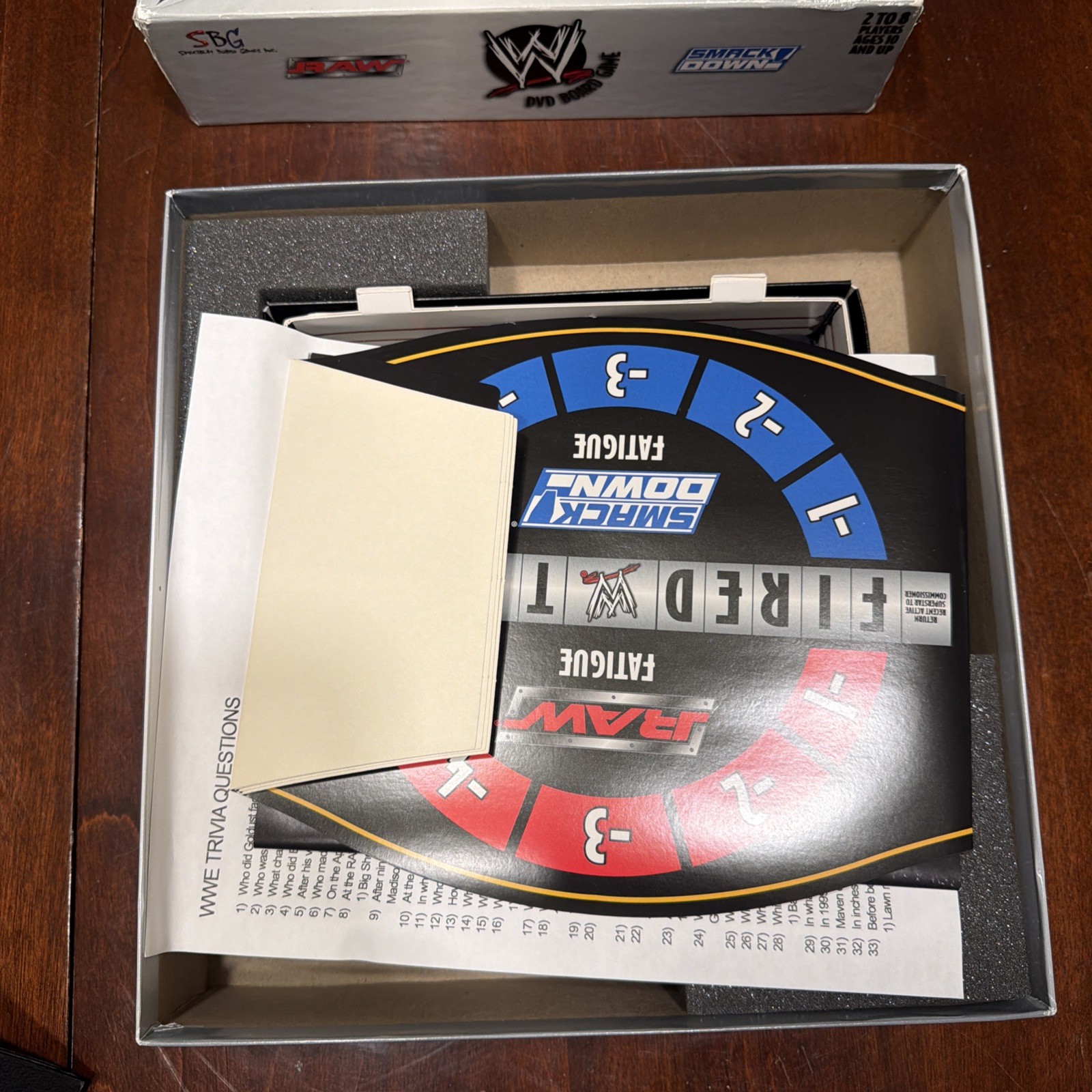 2005 WWE DVD BOARD GAME Board Game 1st ED Wrestling Raw Smackdown 100% Complete