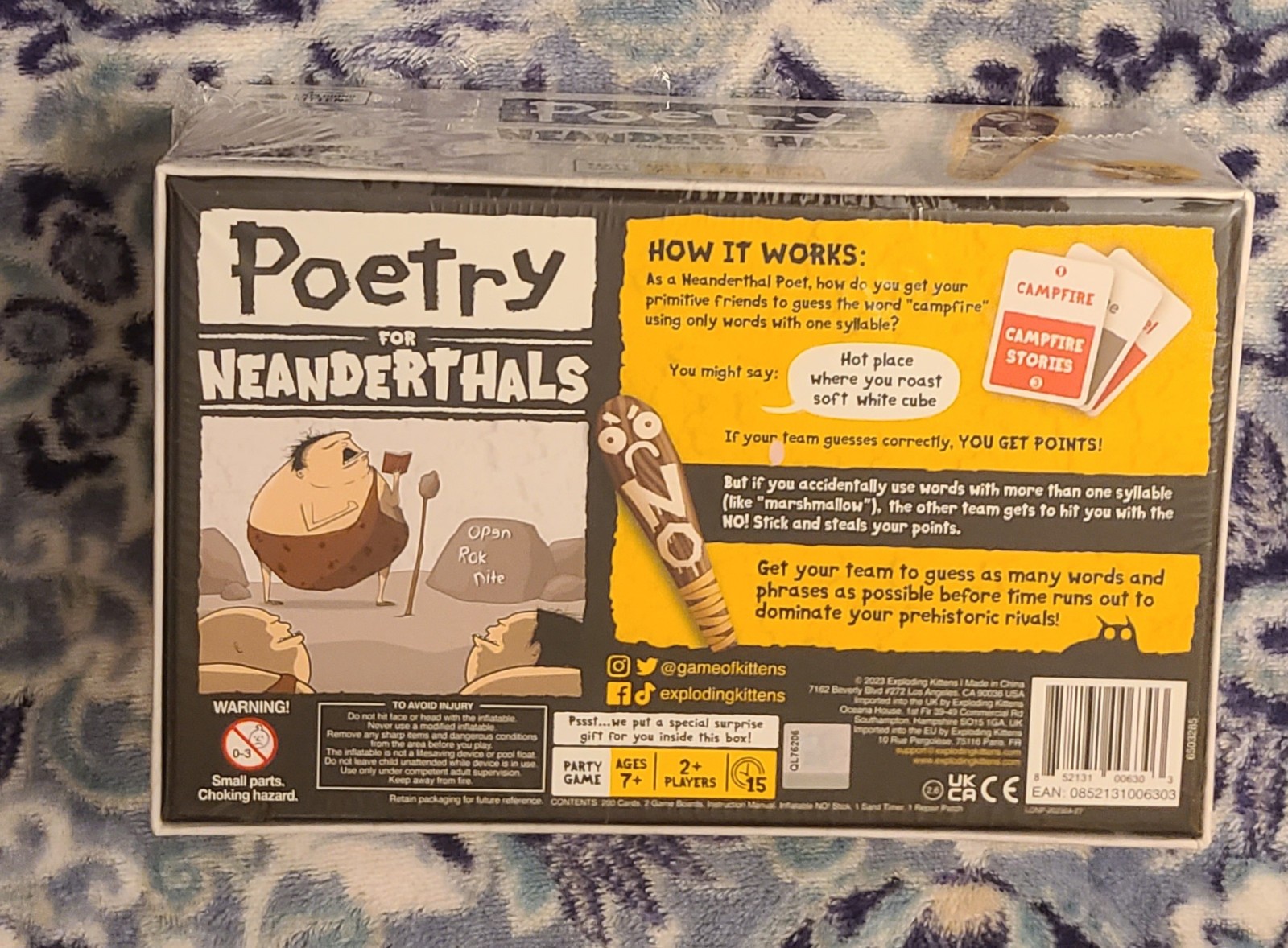 “Poetry For Neanderthals” Word Game New Sealed Age 7 And Up With 2+ Players