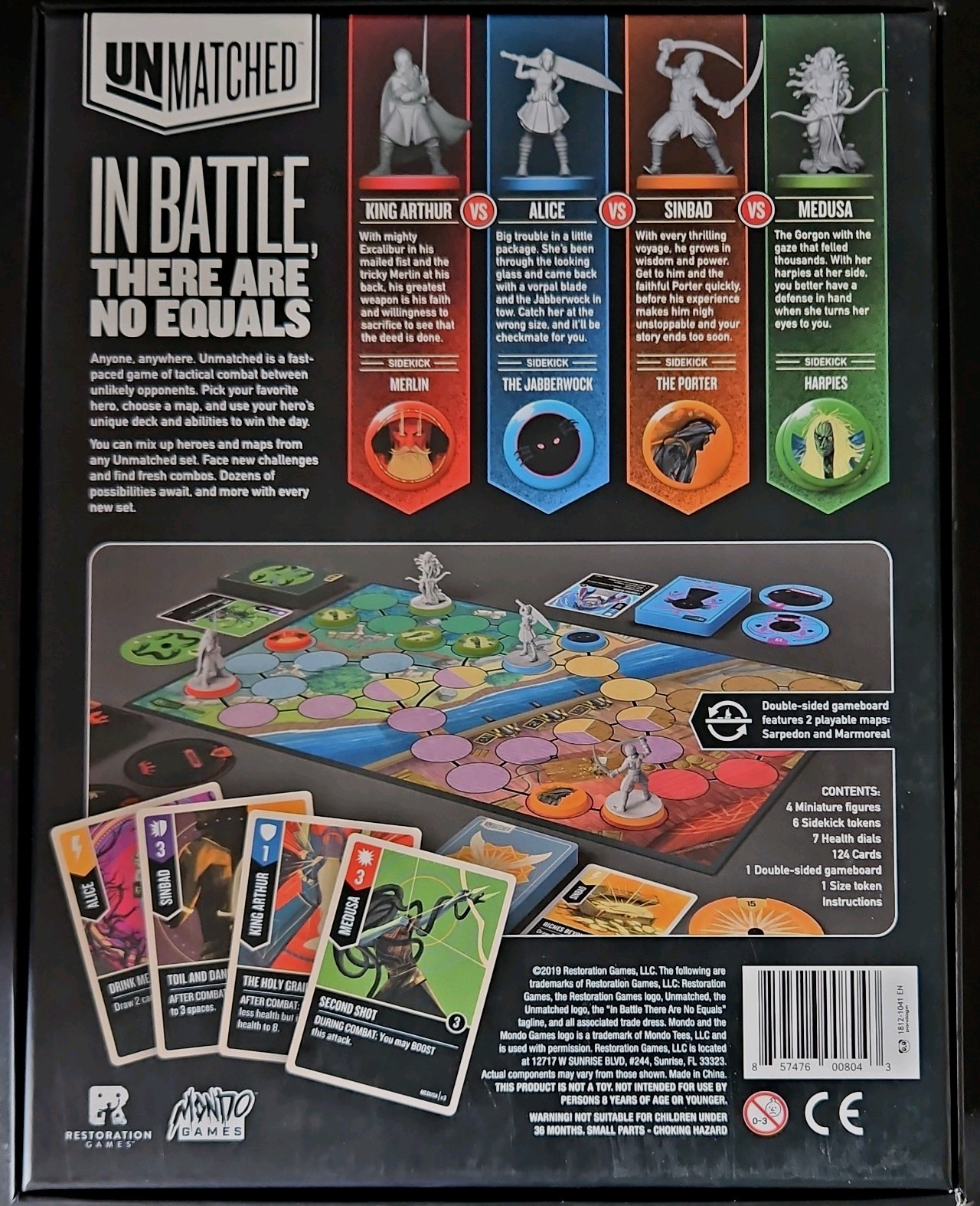 Unmatched Battle of Legends Volume 1 Board Game. NM | COMPLETE GAME