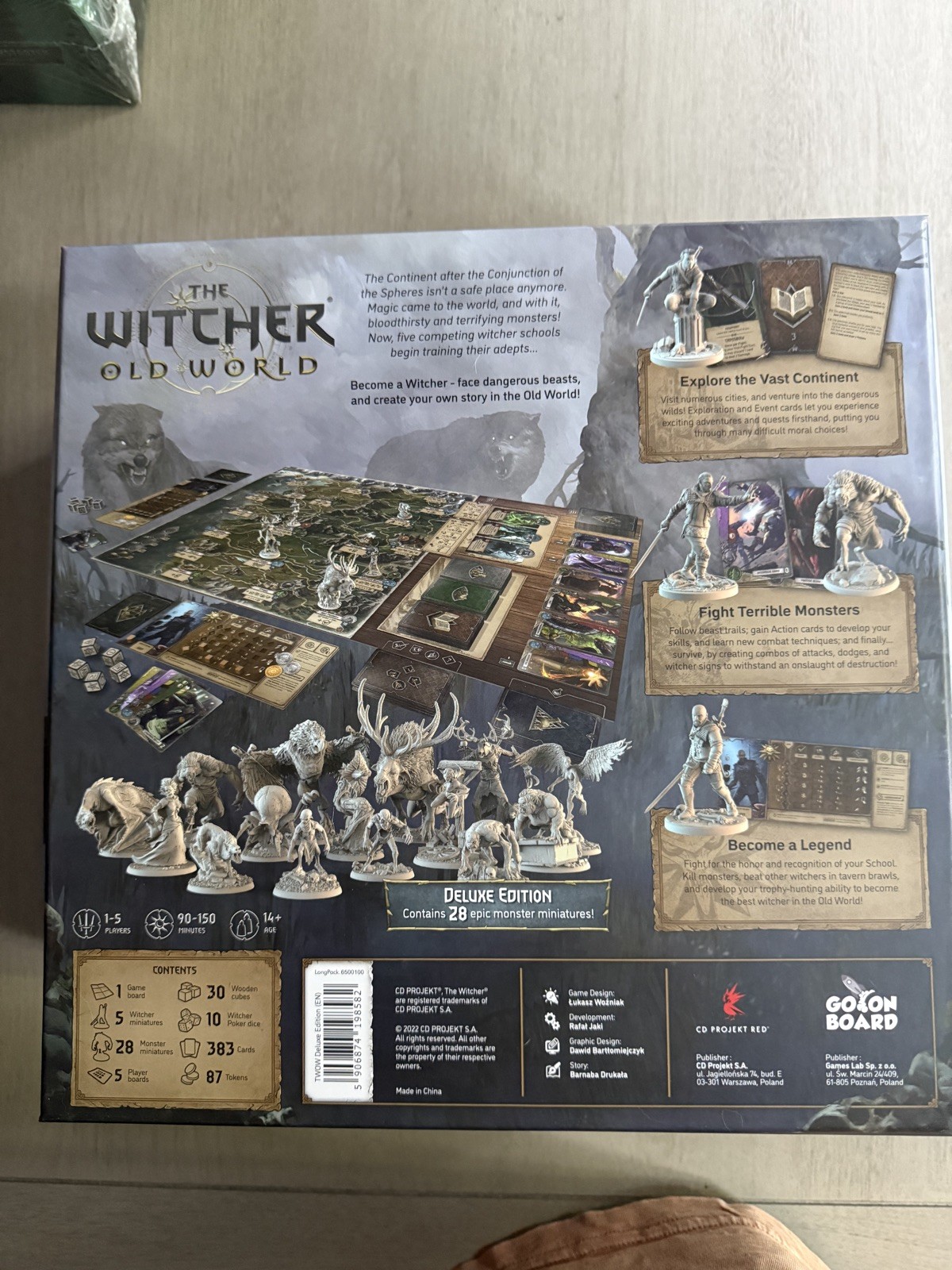 The Witcher Old World Deluxe w/minis + Kickstarter exclusives + Extra dice