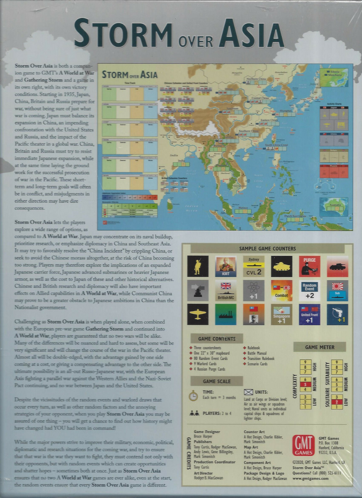 Storm Over Asia Games NEW SEALED GMT 2005 The Pacific Prequel to A World at War