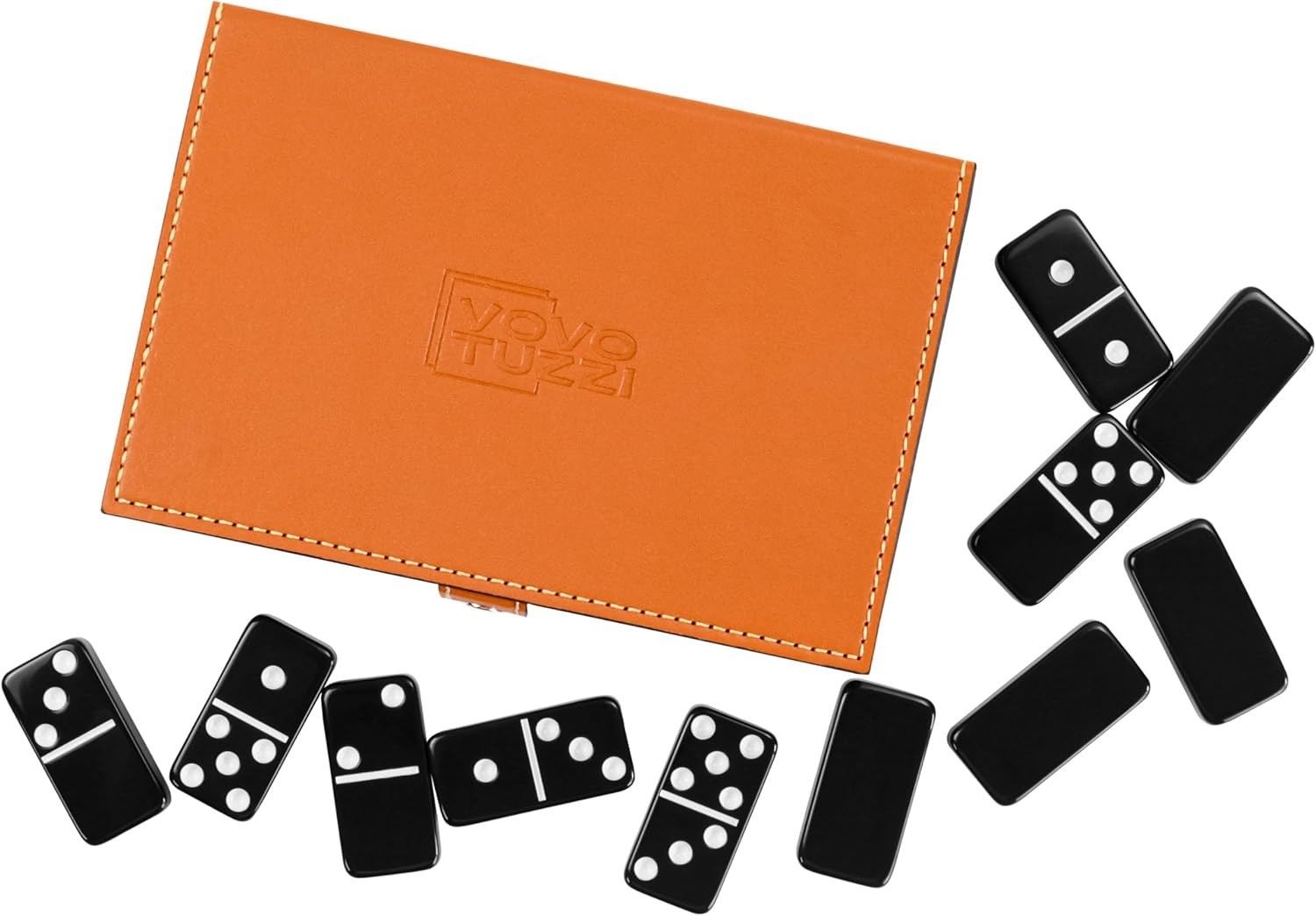 Dominos Set for Adults and Kids – Double 6 Domino – Dominoes Black