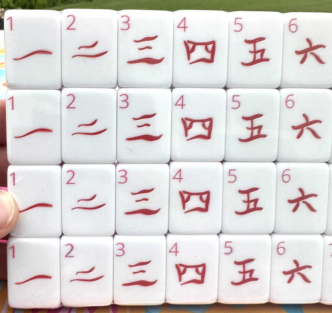 ORANGE PUPPY 4 Layer Acrylic Mahjong Tiles – American Set 160 Tiles US SELLER!