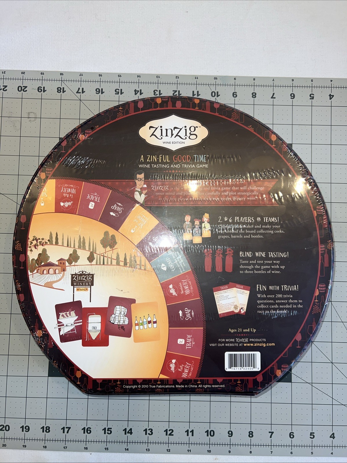 Party Game ZinZig Wine Edition Wine Tasting & Trivia Game New Sealed 21 & Up
