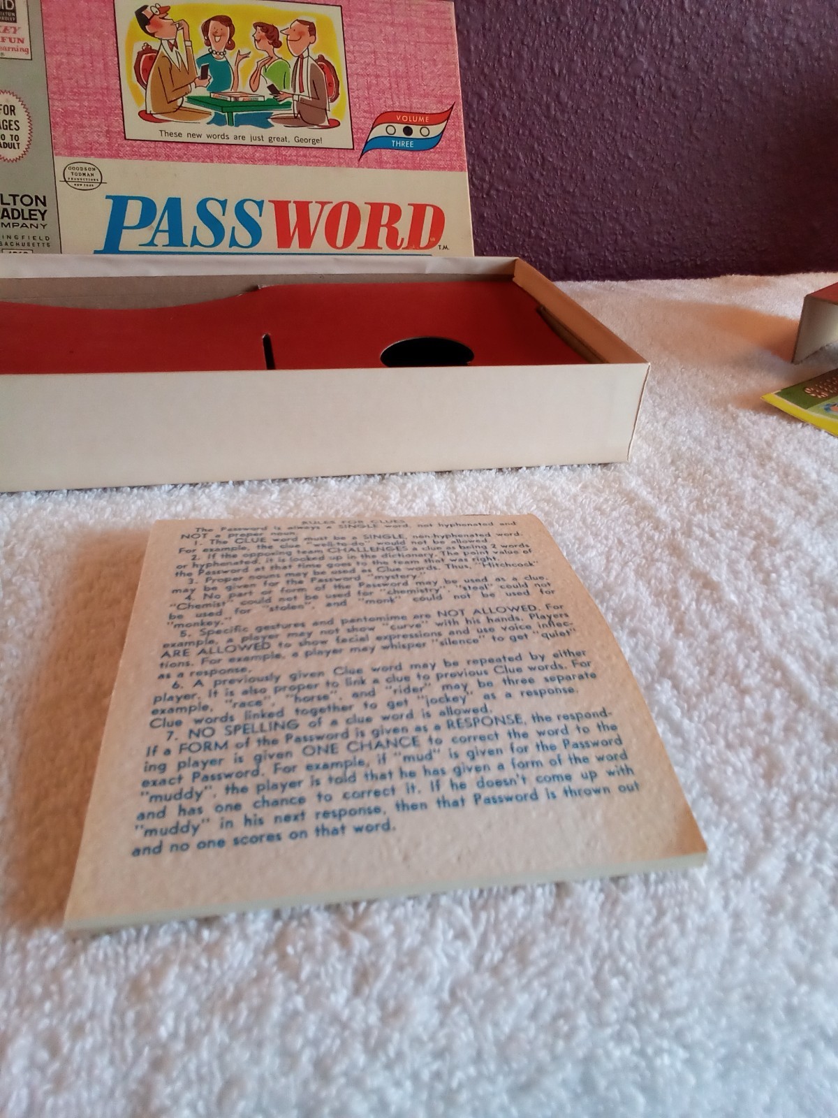 Vintage 1963 Volume 3 Milton Bradley Password Game #4260 Complete Game!