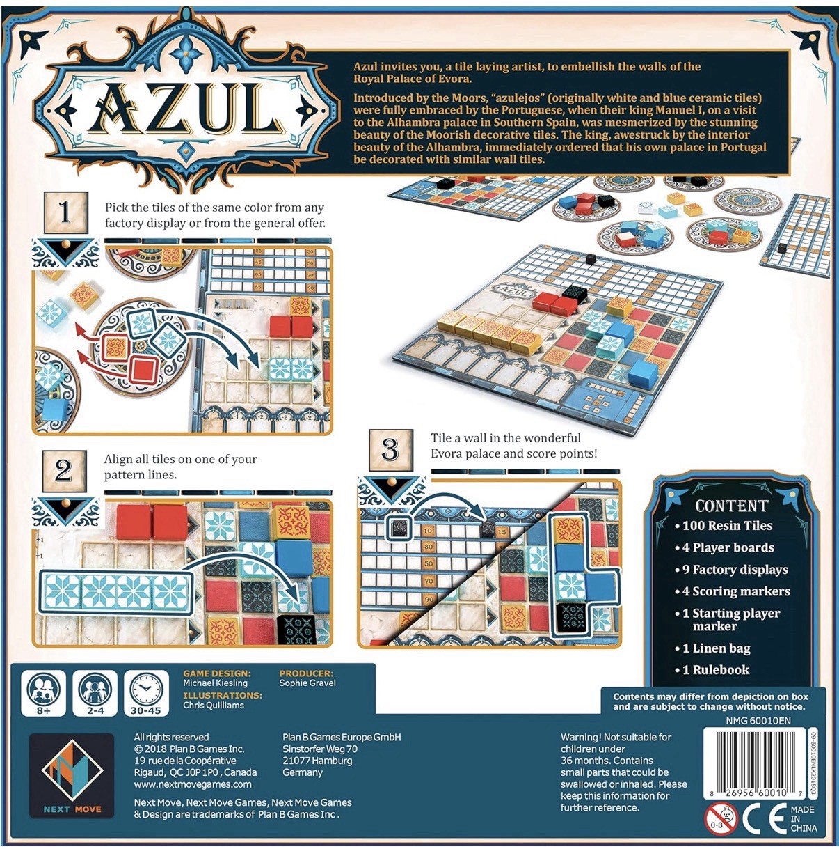 Azul Family Tile Strategy Game for Ages 8+, from Asmodee