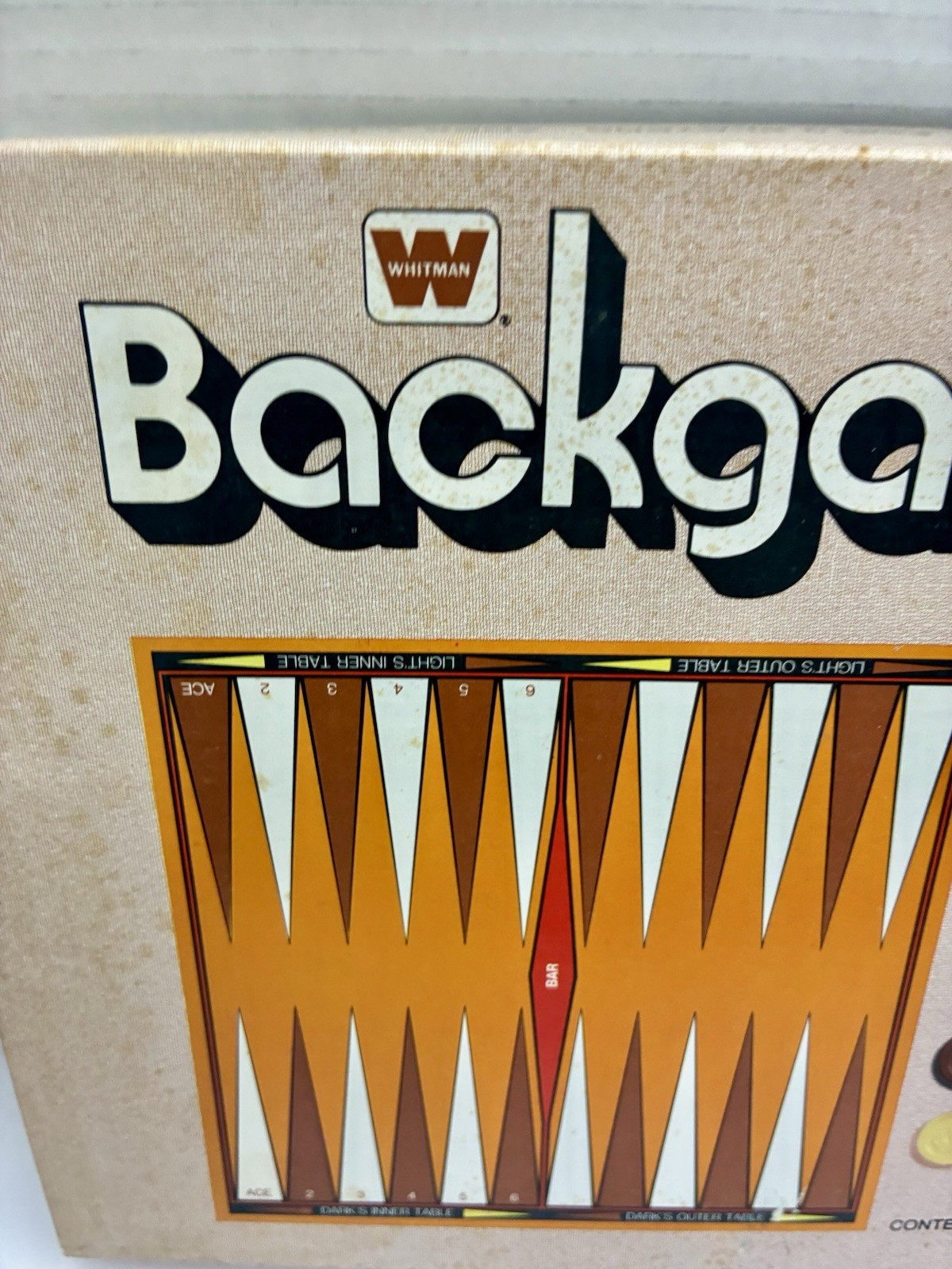 Vintage 1973 Whitman Board Game Backgammon Set Complete Made in USA
