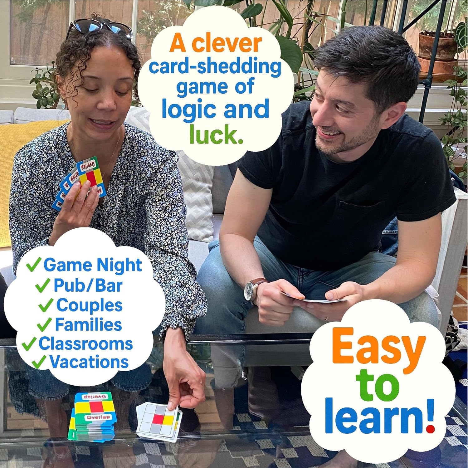 Overlap: Classic Strategic Card Game – Perfect for Couples & Family Gatherings