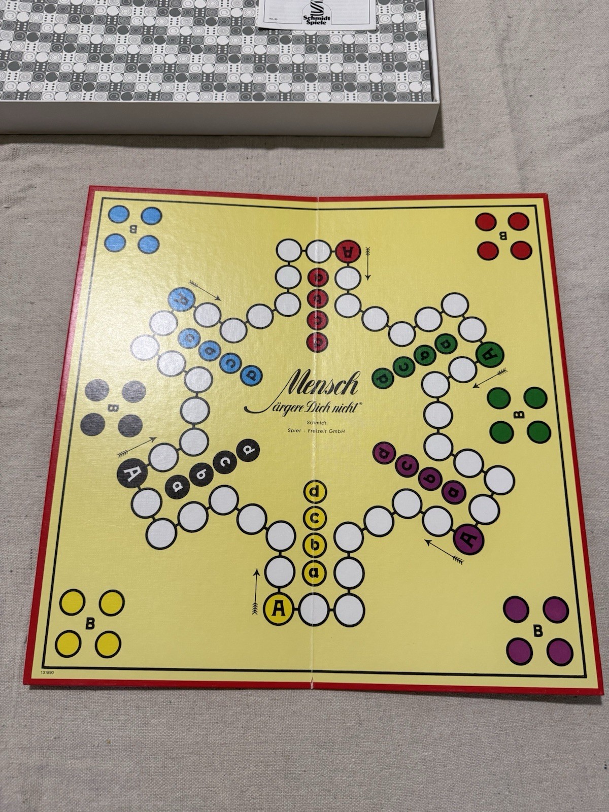 Vintage Schmidt Spiele Mensch Argere Dich Nicht Board Game Completed