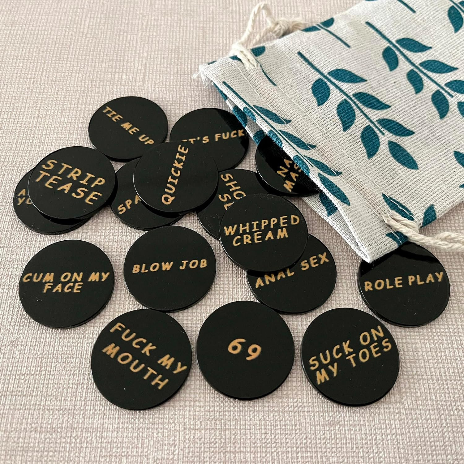 Sex Accessories for Adults Couple, Naughty Sex Token for Date Night Activity, Fu