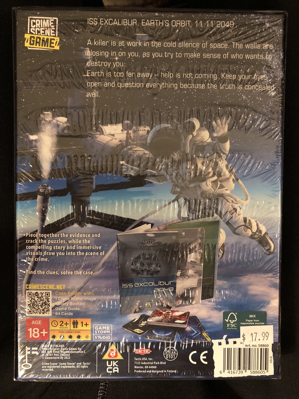 Crime Scene ISS Excalibur 2049 by Game Storm Studio Board Games Box SW