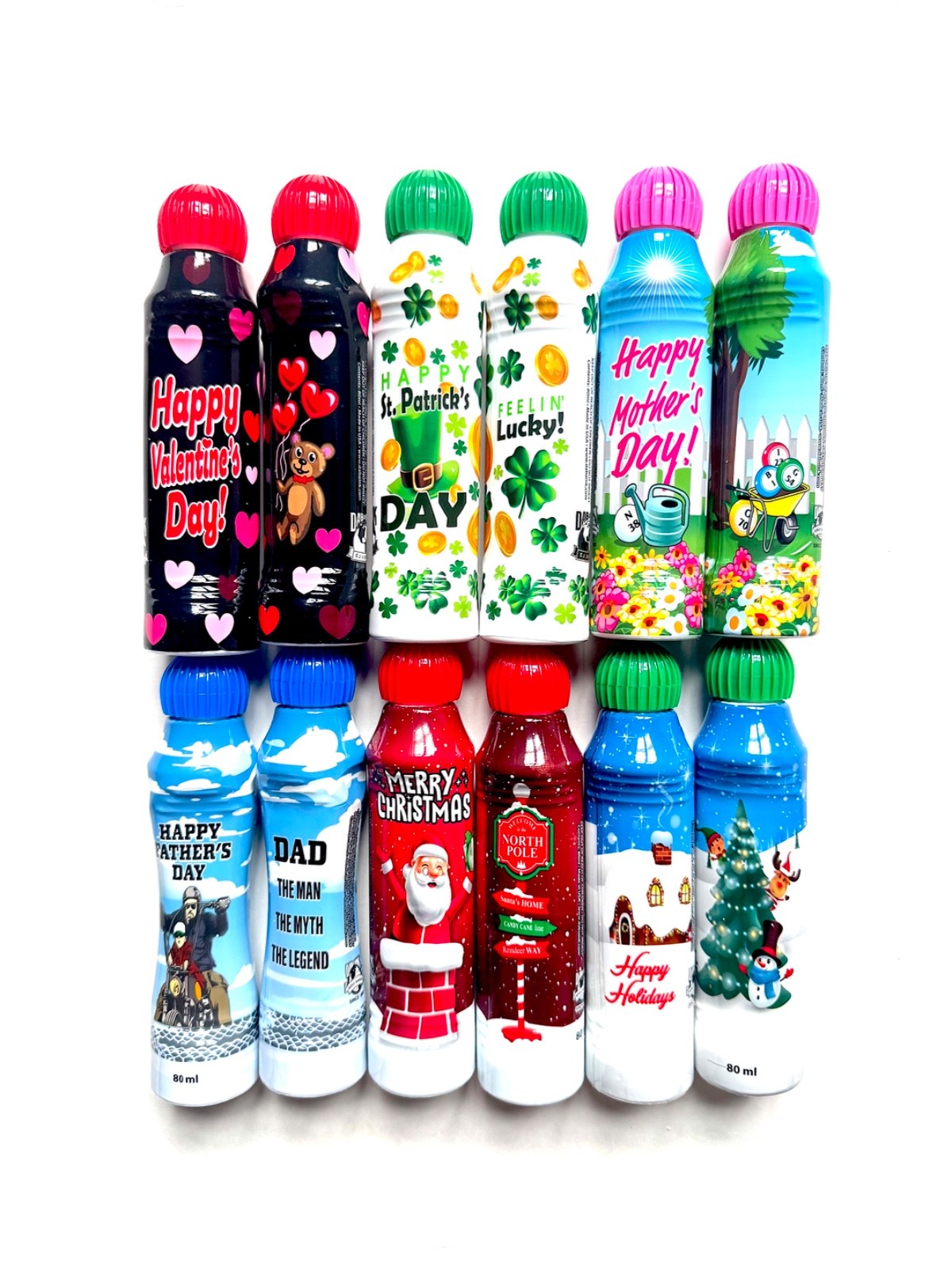 All Seasons 3oz Bingo Daubers- ONE DOZEN-SET OF 12- Assorted Holidays- Pictured