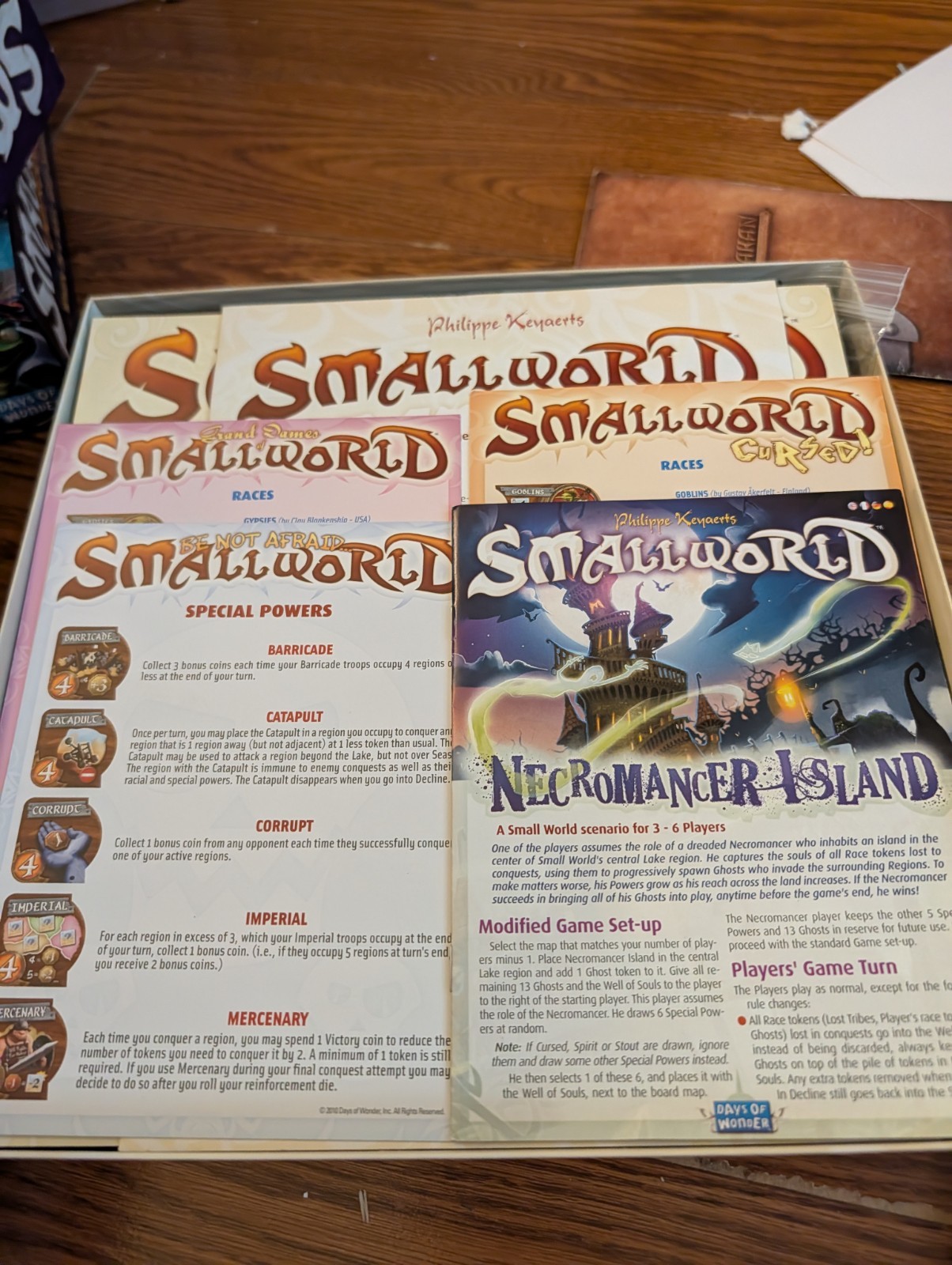 Days of Wonder Smallworld Board Game with 6 Expansions Punched played twice