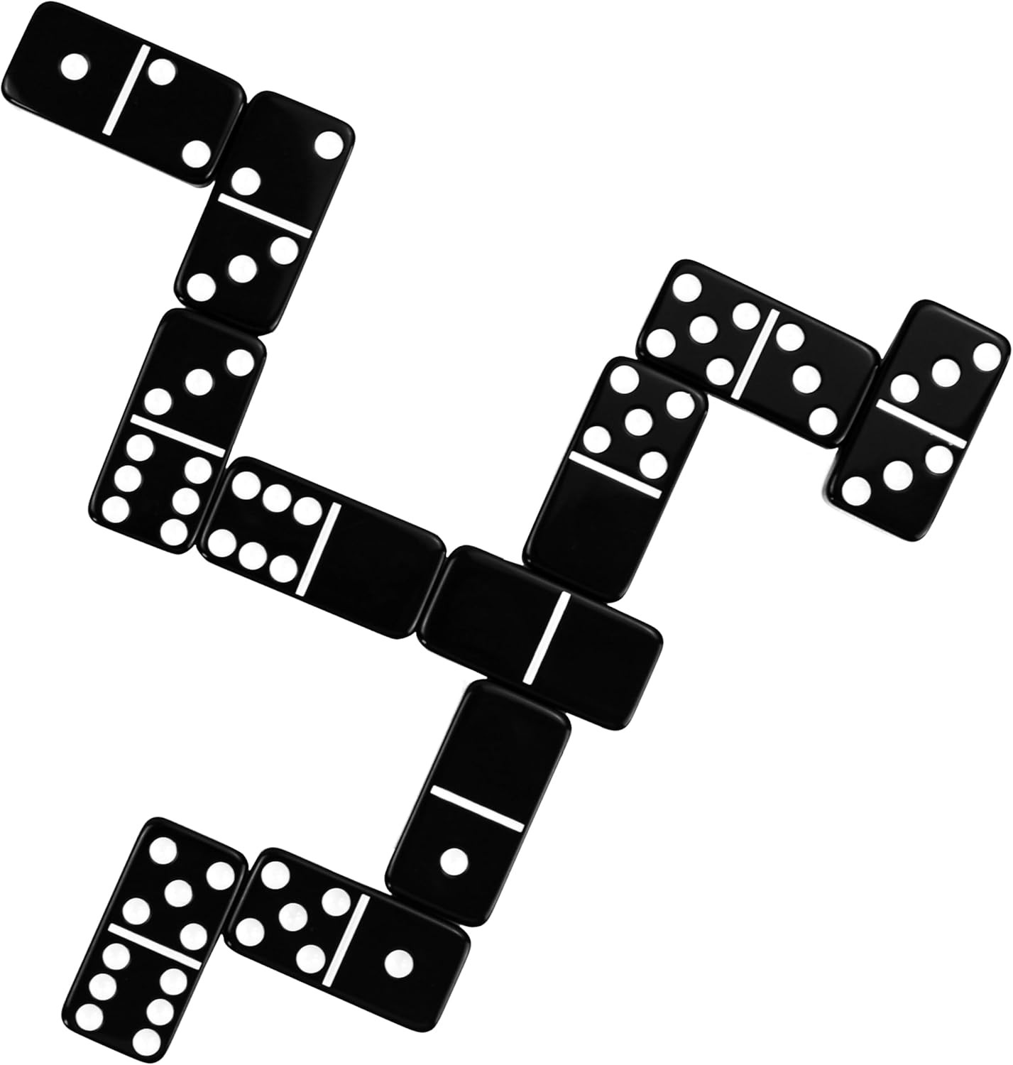 Dominos Set for Adults and Kids – Double 6 Domino – Dominoes Black
