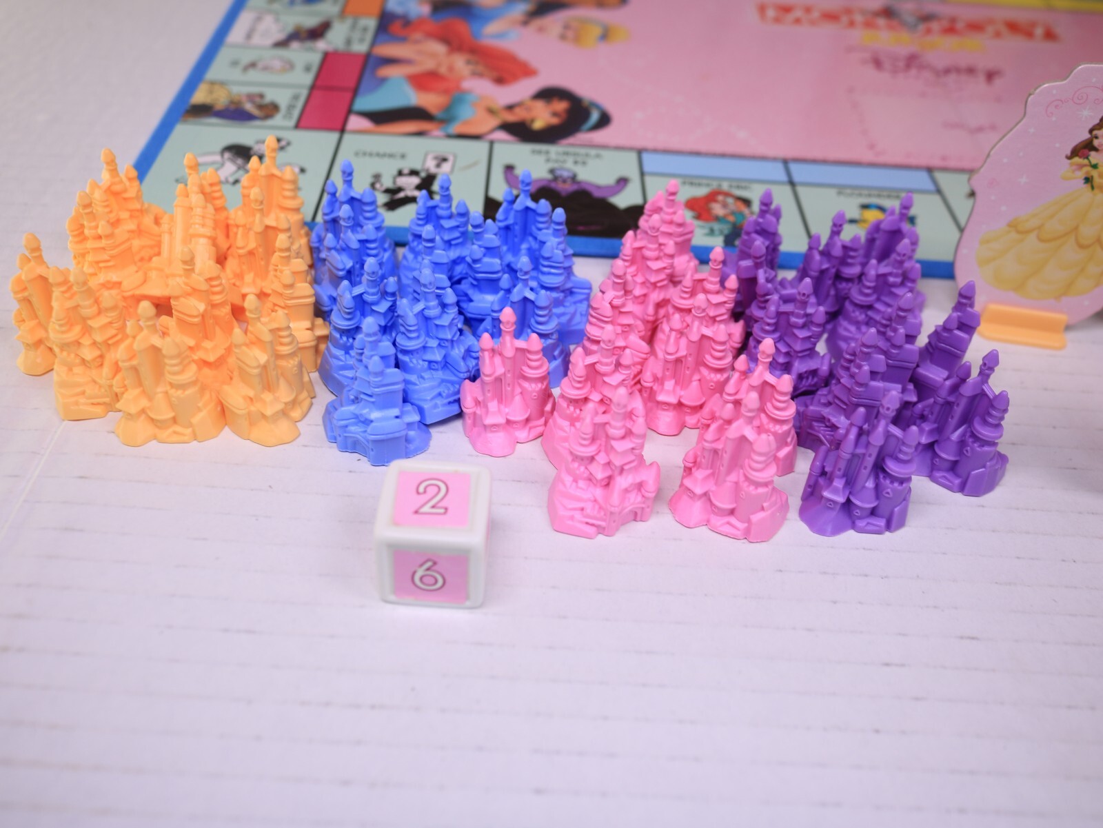 Vintage Monopoly Junior Disney Princess Edition 2004 95% Complete See Pics Good!