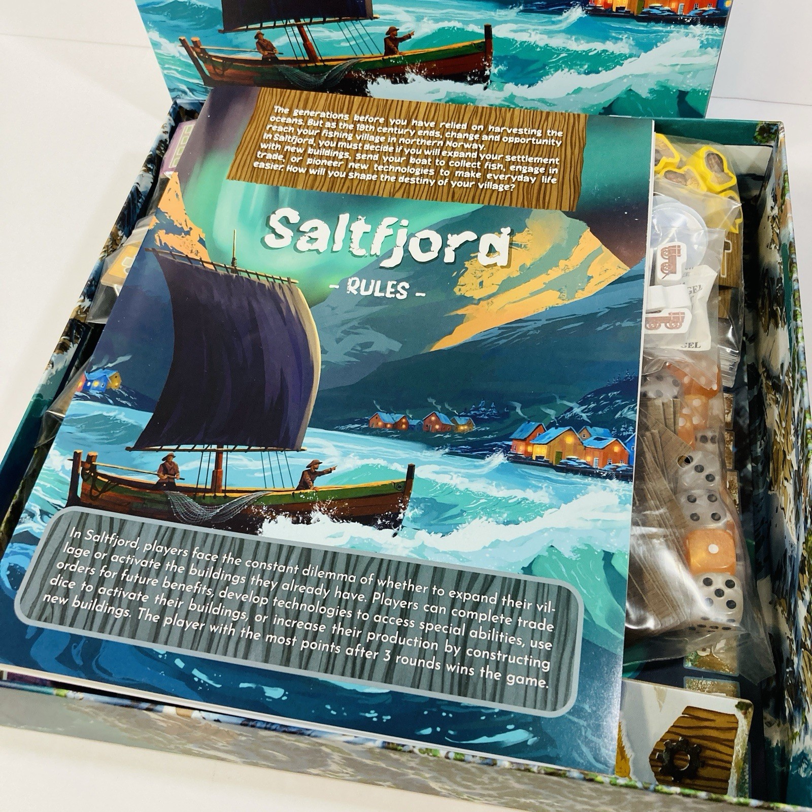SALTFJORD BOARD GAME Aporta Games English EXCELLENT + COMPLETE