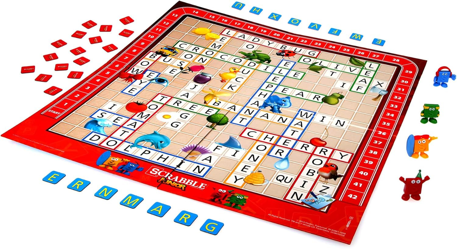 Scrabble Junior Board Game | 2-4 Players | Family Educational Word Games for Kid