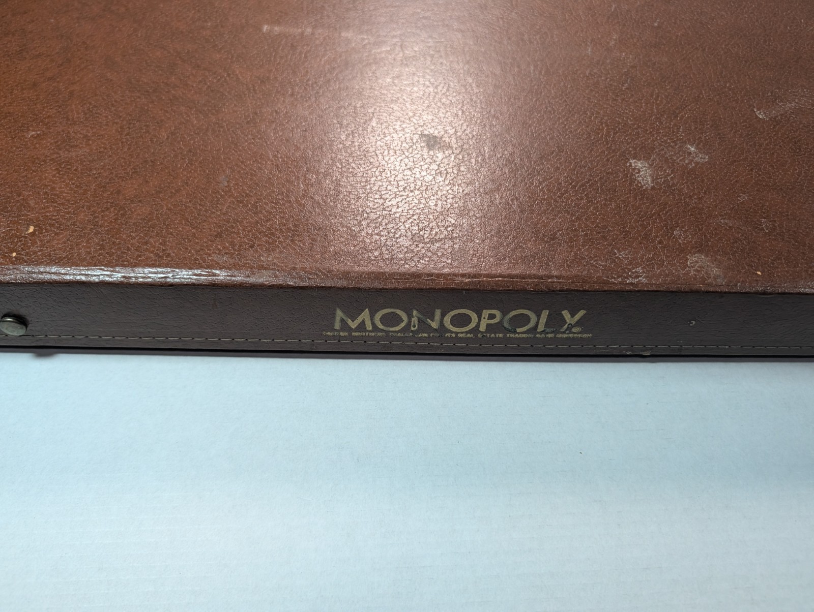 VINTAGE Monopoly Board Game 1974 Faux Leather Case Special Edition