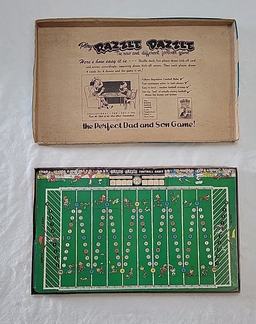Razzle Dazzle Football Game by Texantics (Vintage 1954) Featured In Life-TV