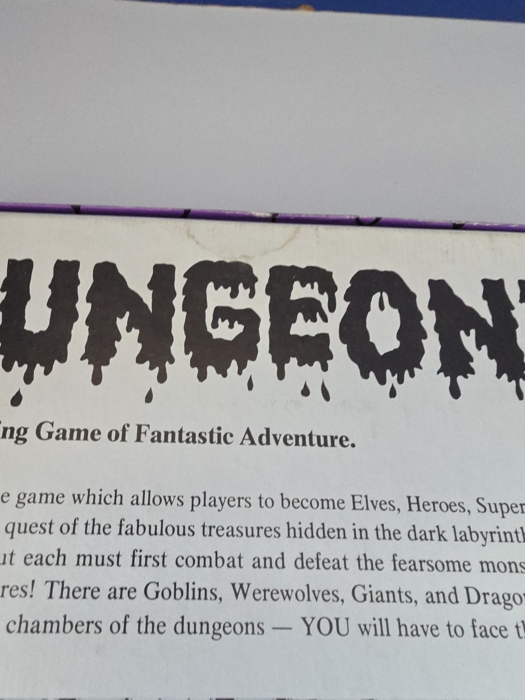 Vintage 1975 TSR Games – Dungeon Board Game – Meggary – Read Description