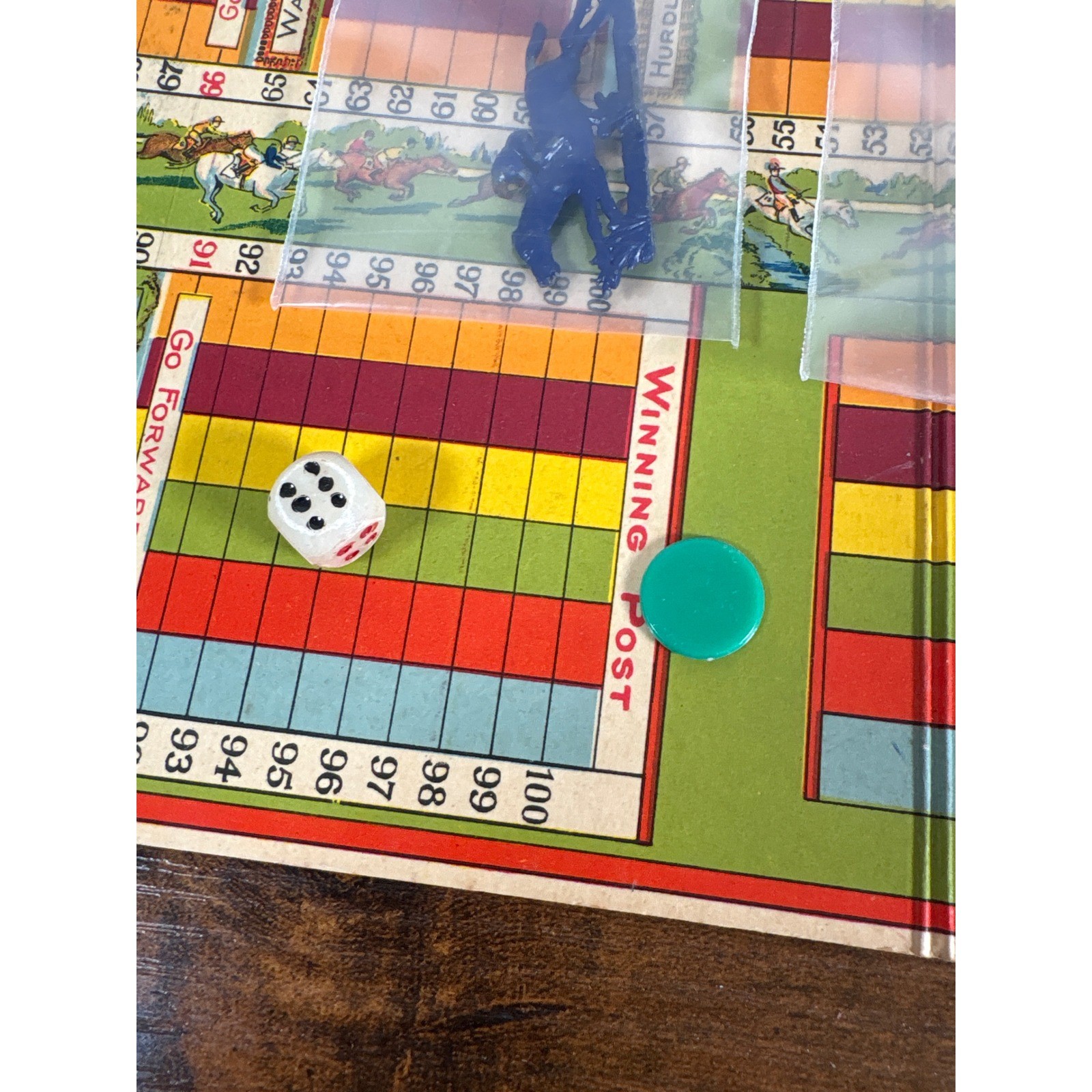Vintage Harlesden Series Steeple-Chase Board Game Made in England Horse Racing