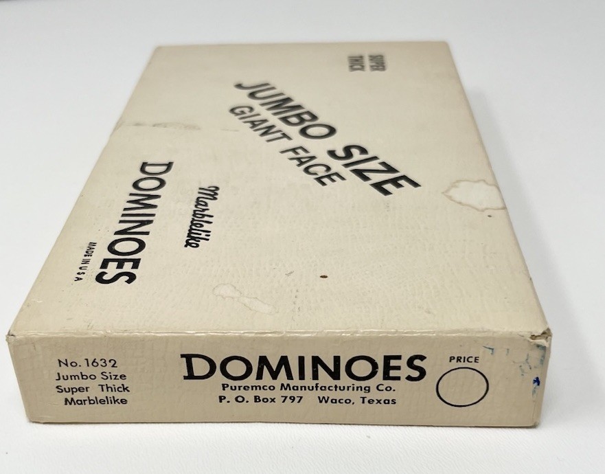 Vintage Puremco Dominoes “Oilers” Marblelike Jumbo Size Giant Face Thick USA