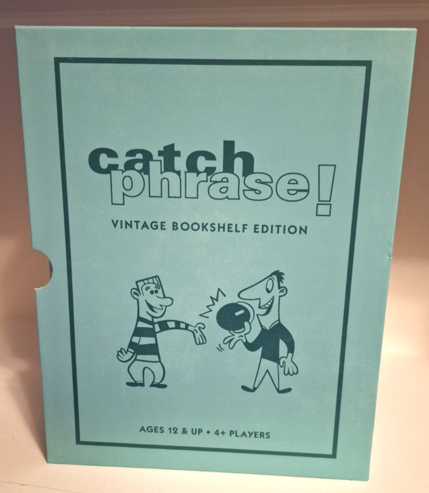 WS Game Company Catch Phrase Vintage Bookshelf Edition Linen Book Board Game NEW